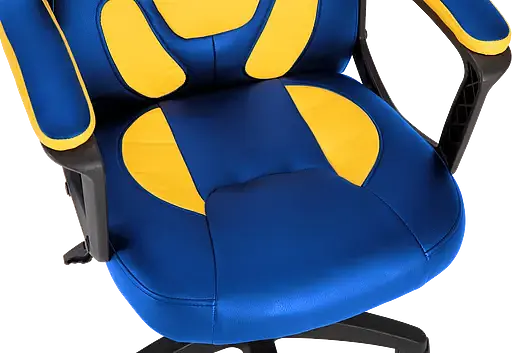 Геймерское детское кресло GT Racer синее с желтым (X-1414 Blue/Yellow) - фото 5
