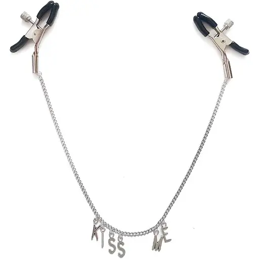 Зажим для сосков на цепочке Art of Sex - Nipple Сlamps Kiss Me