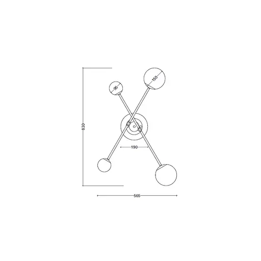 Стельовий світильник SV0019-4P BK+GD - фото 2