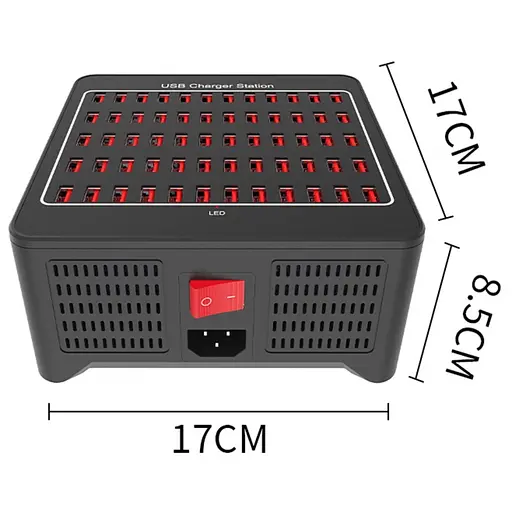 Зарядна станція ILEPO багатопортова на 60 USB портів 300 Вт / мережевий мультизарядний пристрій (19016) - фото 4