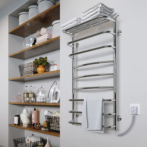 Електрична рушникосушарка Kosser Канна 800x500/7 ЕR рег. ДК02ER, Хром, Праве - фото 3