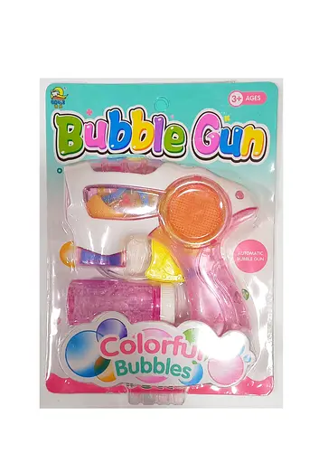 Пистолет с мыльными пузырями 501 А, подсветка, 2 запаски, 1шт на блистере (6985569190055) Розовый - фото 1
