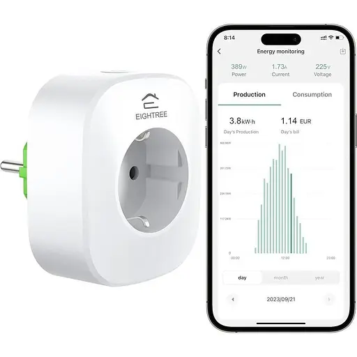 Розетка Smart WLAN socket с измерением тока EIGHTREE