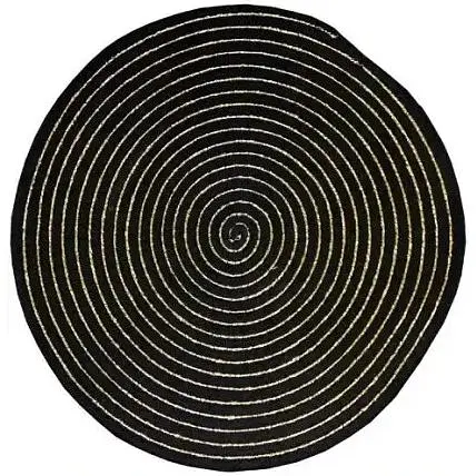 Серветка сервірувальна підтарільник Olens Плетінка 38 см чорно-золотий (DL-N13-3)