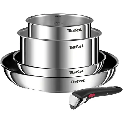 Набор посуды Tefal Ingenio Emotion 4 предмета серебристый (L897S574)