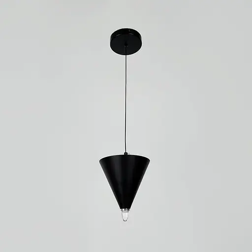 Чорний підвісний світильник із конусним дизайном Ø 17х25 см | Line F | Арт. MJ347/1 BK - фото 4