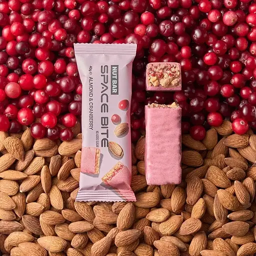 Блок батончиків Spacefood Space Bite Nut Bar, 10*40 грам - Журавлина-мигдаль - фото 4