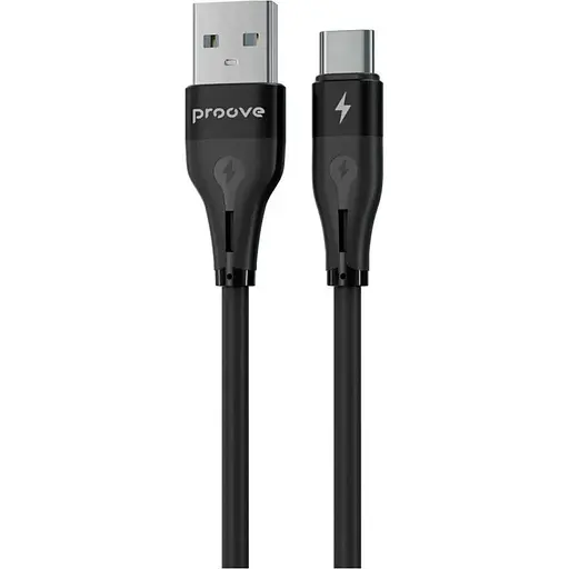 Кабель Proove Soft Silicone USB-A to USB-C 2.4A 1m Black (CCSO20001201) [130627] - фото 2