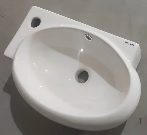 Умивальник підвісний Mixxus Premium Diverse-1201-R 400x215x140 мм з отвором під змішувач та перелив MP6506, Білий - фото 8