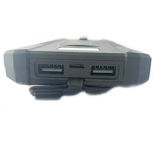 УМБ Power Bank Solar 10000mAh повербанк з сонячною панеллю і ліхтариком Black (11228) - фото 3