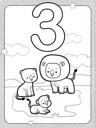 Розмальовка для найменших. Розфарбуй цифри - фото 5