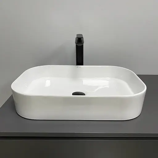 Умивальник VBI Vestone 55 білий накладний VBI-017001, Білий - фото 4