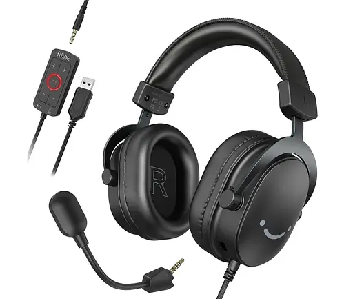 Наушники Fifine игровые проводные H9 гарнитура геймерская черная - фото 2