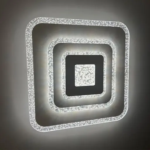 Cвітильник LED з прозорим акриловим розсіювачем 35х35 см | Line F | Арт. 2234-350 Q WT - фото 5