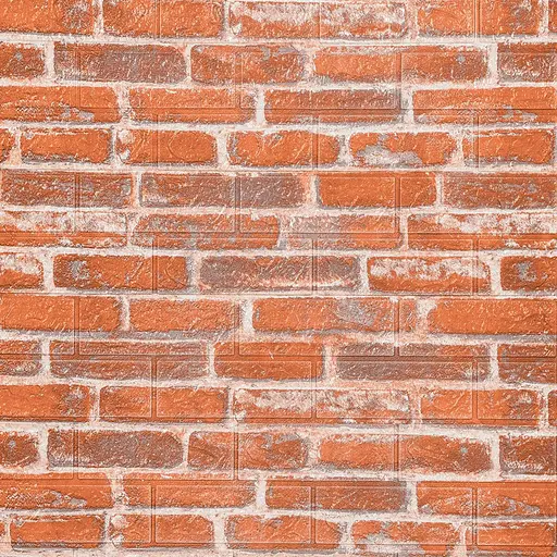 Самоклеющийся 3D панель 19600x700x3мм Рыжий Екатеринославский Кирпич SW-00001370 - фото 2