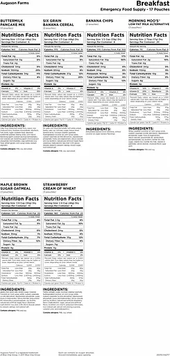 Сублимированные завтраки 162 порции с длительным сроком хранения 30 лет Augason farms (101080) - фото 3