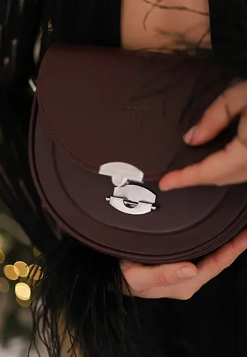 Жіноча шкіряна сумка Kira Бордова - фото 5