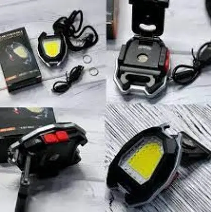 Мини фонарик брелок Multifunctional RB-441 COB белый желтый красный свет светильник с карабином открывашкой - фото 6