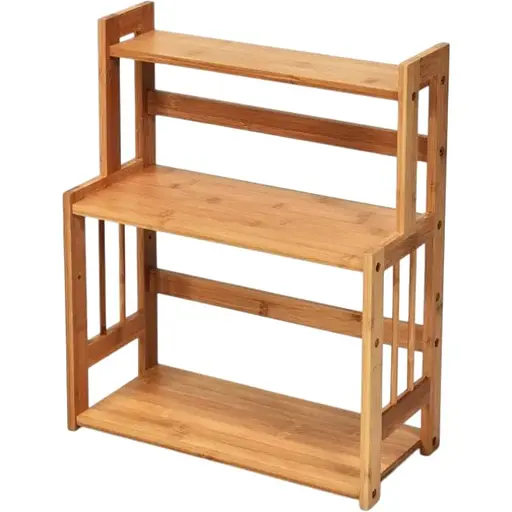 Полиця-органайзер Costway Bamboo кухонна стійка бамбук 3 полки