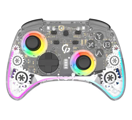 Геймпад джойстик GamePro GP-X13-T Xinput Bluetooth/2.4G/USB (Switch/PC/iOS/Android) Transparent - фото 2