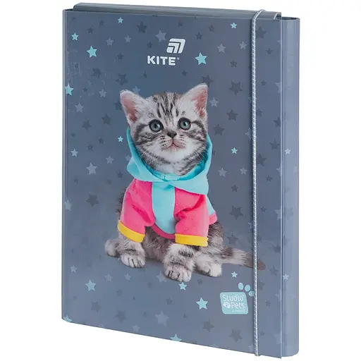 Папка для работы Kite Studio Pets А4 на резинке (SP25-213)