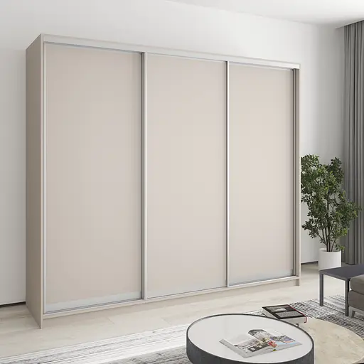 Шафа-купе тридверна MebelStar Комбо AL 3ДСП 240x45x210 см Кашемір (MBS-3172)