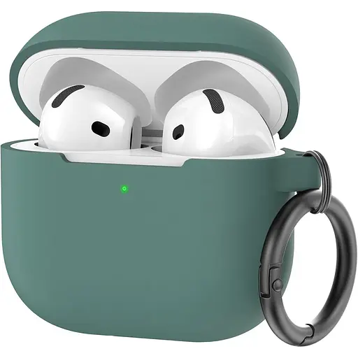 Чехол AhaStyle Colorful Silicone Case для AirPods 4 Midnight Green [133814]