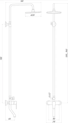 Душова система Domino Torino KIT-VAN-DS0034, Хром - фото 5