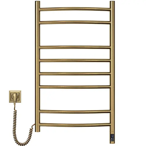 Электрический полотенцесушитель Navin Камелия 480x800 Sensor левая бронза 12-212033-4860, Бронза, Левое, Электронный - фото 1