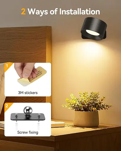 Настенный светильник AUINSKY светодиодное сенсорное управление - фото 3