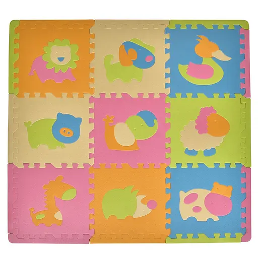 Детский коврик Мозаика "Животные" Bambi MR 1288, 9 деталей, EVA, 31х31 см - фото 2