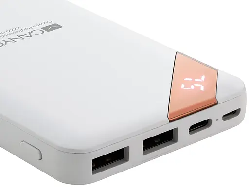 Зовнішній акумулятор 10000 mAh Canyon CNE-CPBP10W 2xUSB LED дисплей - фото 6