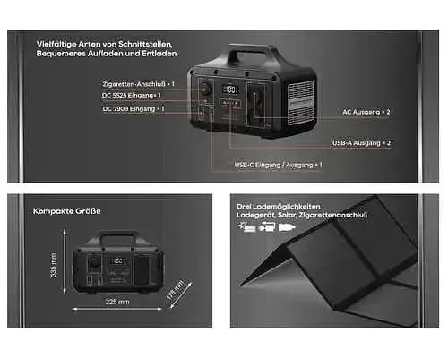 Переносная зарядная станция Bluepalm BP-S500F 518Вт/ч 800Вт - фото 4