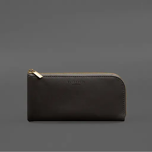 Кожаный портмоне-купюрник на молнии 14.1 темно-коричневый - фото 10