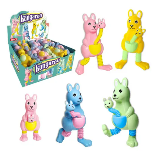 Гра кенгуру, 13 см, Поп Туб/Pop tube, антистрес, телескопічний, 4 кольори, 34.5x16.5x26.5 см - фото 2