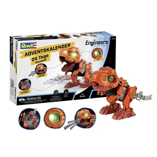 Адвент-календар інженерів: «Електричний Тіранозавр Рекс» Revell 01060 - фото 6