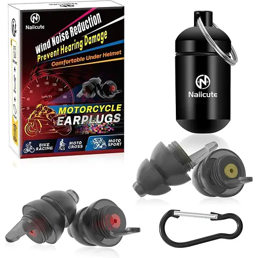 Затычки для ушей для мотоциклов Приглушение шума ветра 2 пары, предотвращающие повреждение слуха Затычки для ушей для мотоциклов