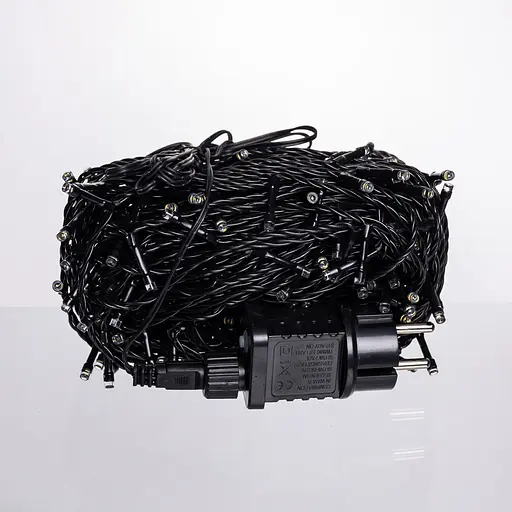 Гірлянда Нитка вулична GarlandoPro 30 м 300 LED чорний дріт Жовтий CF300L30MBY - фото 3