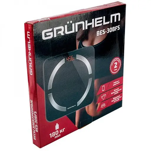 Весы электронные напольные Grunhelm BES-30BFS - фото 3