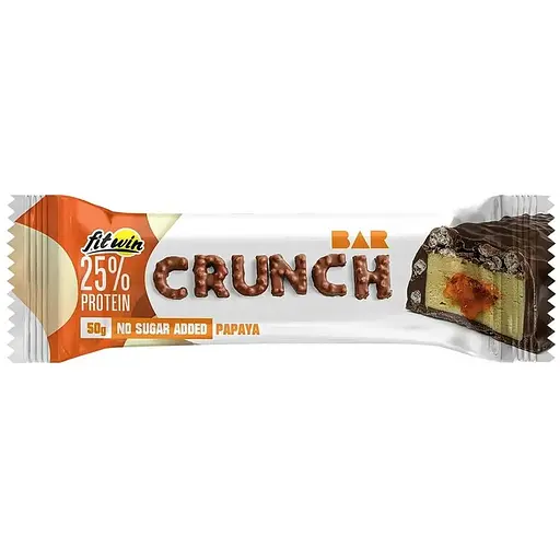 Батончик FitWin Crunch Bar 25%, 50 грам - Папая - фото 1