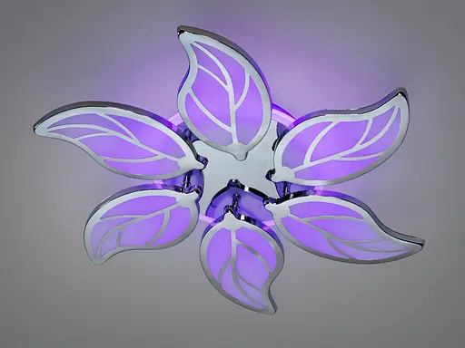 Світлодіодна люстра смарт світильник з пультом LED, хром, 105W димер - фото 3