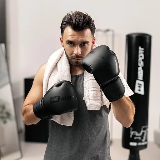 Боксерські рукавиці Hop-Sport HS-BG12 12oz чорні - фото 5