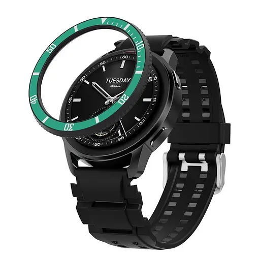 Безель Green та силіконовий ремінець Sikai для смартгодинника Xiaomi Watch S3/S4 - фото 2