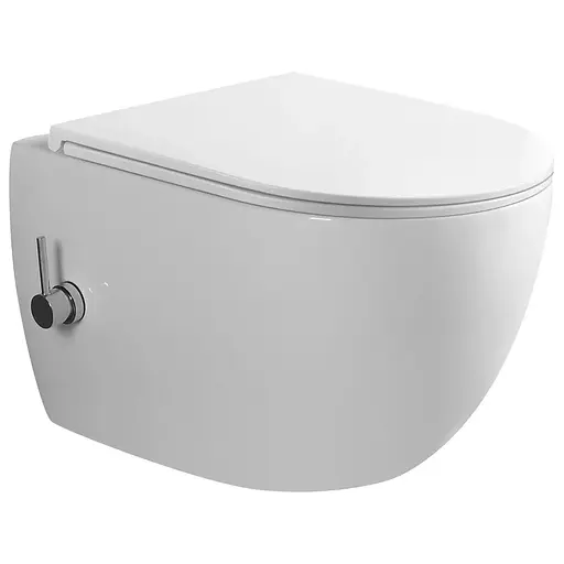 Унитаз-биде подвесной Mixxus Premium Ellipse-1301-R 500x365x350 мм Rimless MP6659, Белый - фото 1