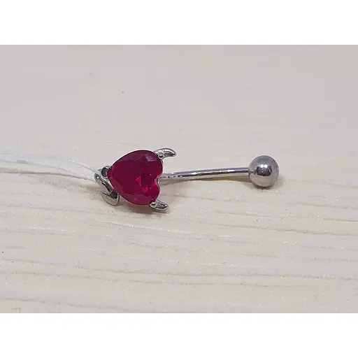 Срібна сережка для пірсингу пупка Silvex 925. ПР2ФРБ/017 - фото 2