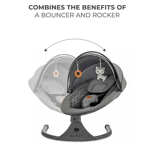 Крісло-гойдалка Kinderkraft Lumi 2 Dark Grey (KBLUMI02DGR0000) - фото 8