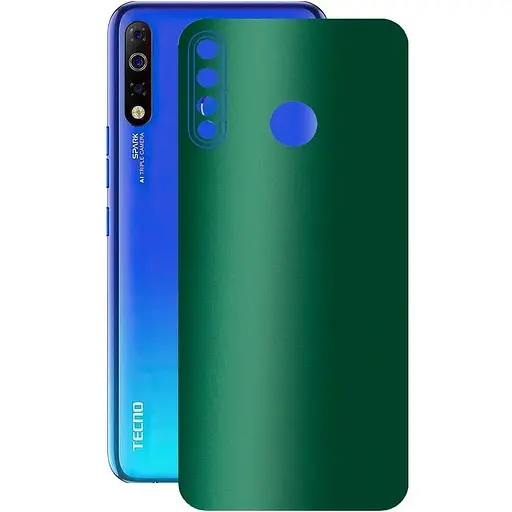 Защитная пленка StatusSKIN для Tecno Spark 4 KC2 Корпус Винил Зеленая - фото 1