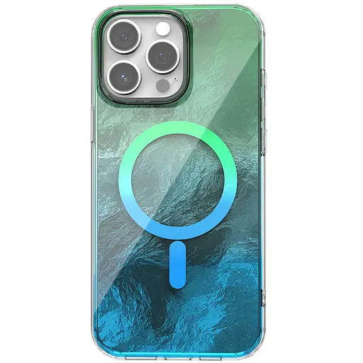 Чохол Epik TPU Shiny Mountain MagFit для Apple iPhone 13 Pro Max 6.7 Green/Blue - фото 1