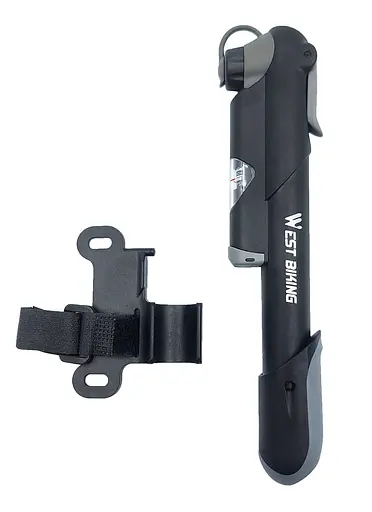 Насос велосипедный мини с манометром West Biking YP0711157 пластиковый черный 100 Psi (G0001549) - фото 2