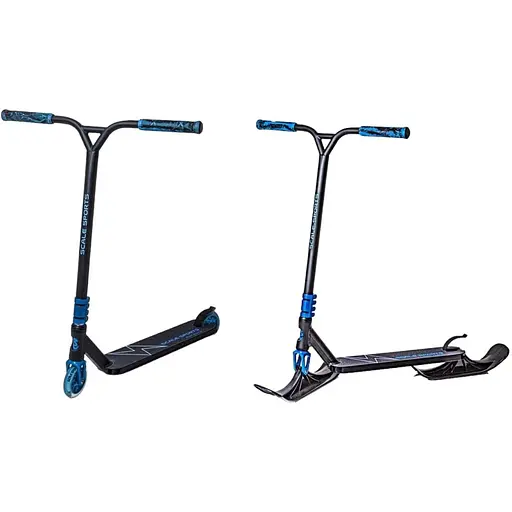 Самокат трюковый - снегокат 2 в 1 Scale Sports 85х49 см Синий 000283534